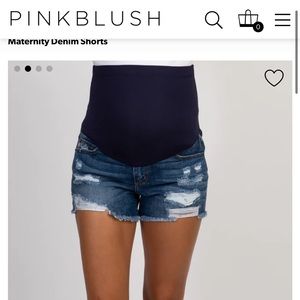 Maternity denim shorts